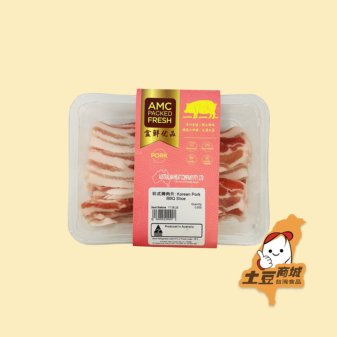 【AU MEAT】韓式五花肉烤肉片(冷凍) 500g