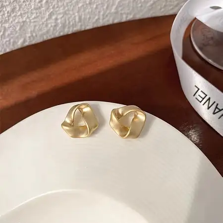 Triangle Gold-Plated Earrings