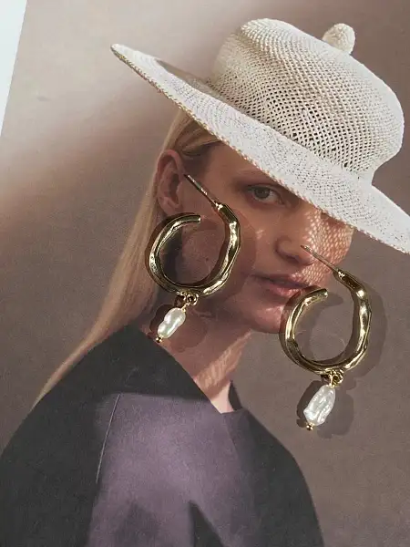 Gold-Plated Freshwater Pearl Earrings