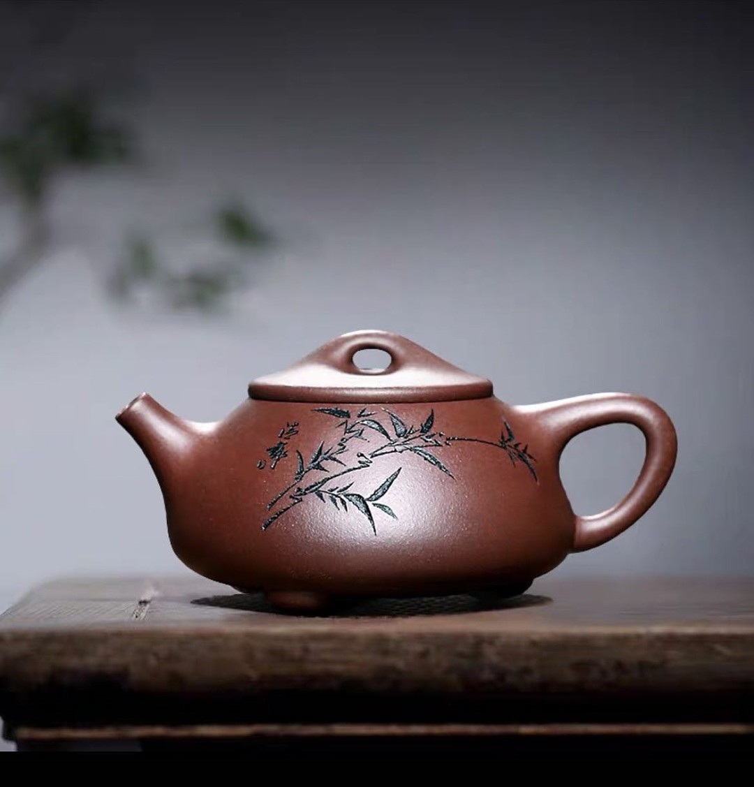 Bamboo Shi Piao 200ml· YIXING ZiSha Teapot
