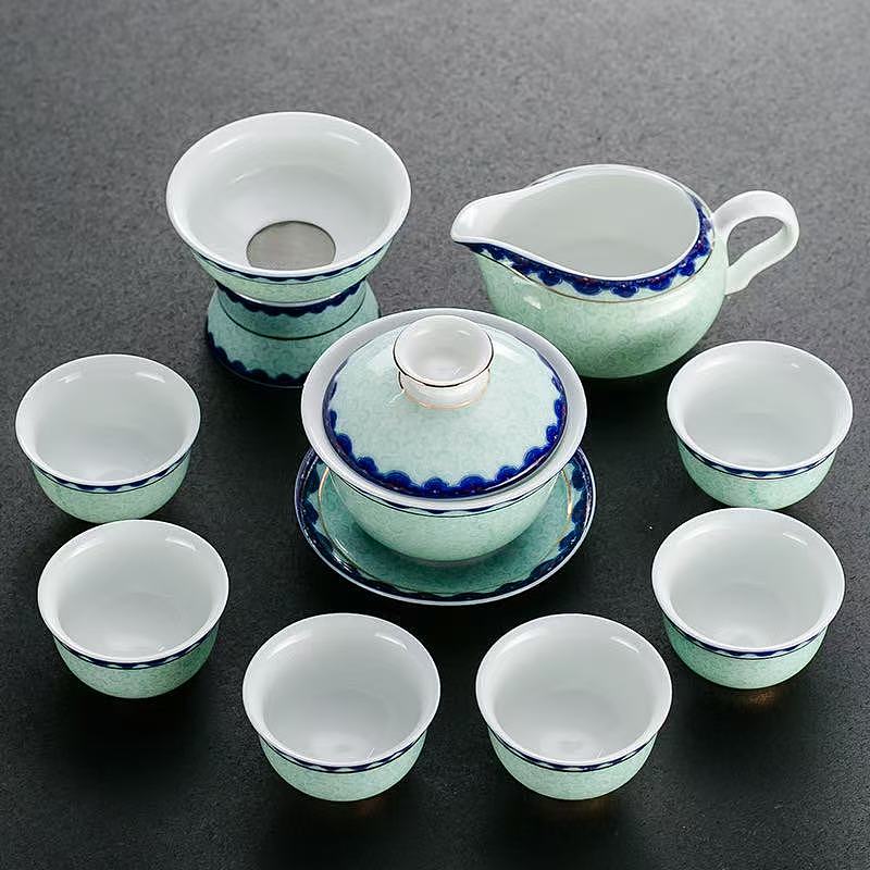 Lucky Cloud Gaiwan Tea Set for 6