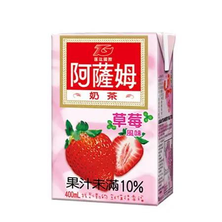 阿萨姆奶茶草莓味盒装400ml