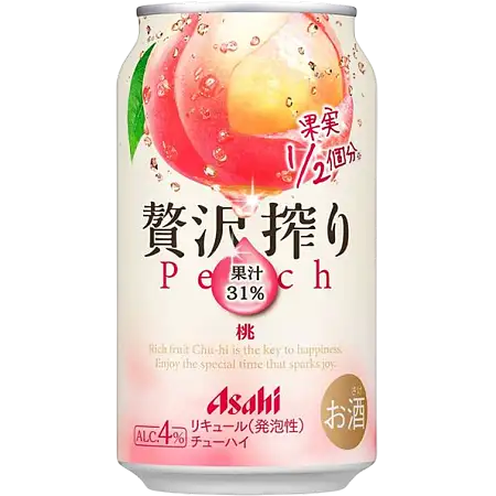 朝日豪华鲜榨桃子啤酒 350ml 4%