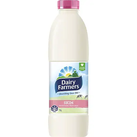 【鲜】Dairy Farmers skim脱脂牛奶1L