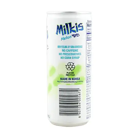 韩国Lotte乐天网红推荐Milkis牛乳乳酸菌苏打蜜瓜味250ml