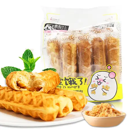乐锦记手撕面包棒 肉丝注心口味 380g