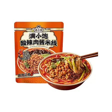 满小饱袋酸辣肉酱米线273G