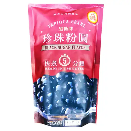 五福圆黑糖味珍珠粉圆250g