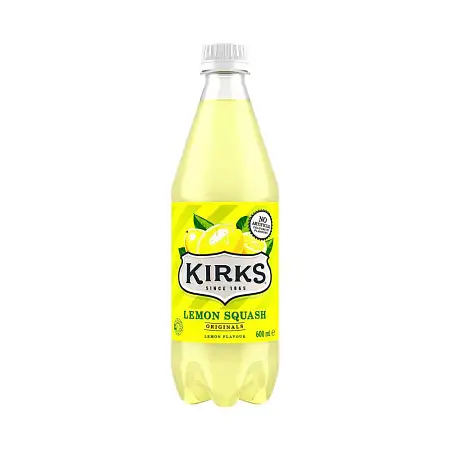 【临期特价】Kirks Lemon Squash 600ml（日期到18/12/2025）