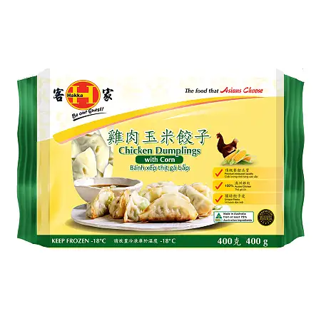 【冻】客家鸡肉玉米饺子400g