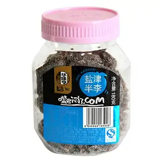 华味亨盐津半李罐装180g