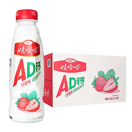 娃哈哈AD钙奶草莓味450G