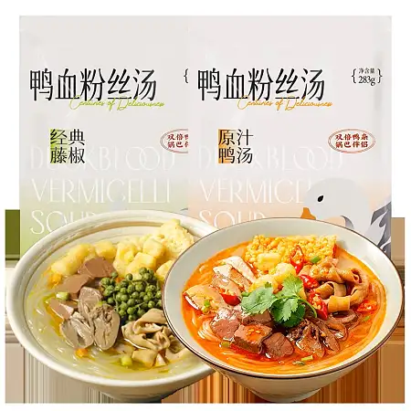 南京冠生园鸭血粉丝原味盒装180g