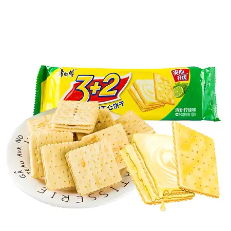 康师傅 3+2 苏打饼干清新柠檬味125g