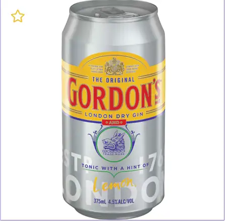 gordon柠檬金汤力酒  6*375ml 4.5%