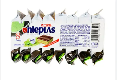 不二良品巧克力威化抹茶 168G