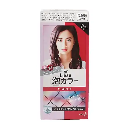 日本花王Liese泡沫染发剂 蜜桃玫粉