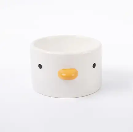PURROOM Elevated Chick Ceramic Pet Bowl (Straight)