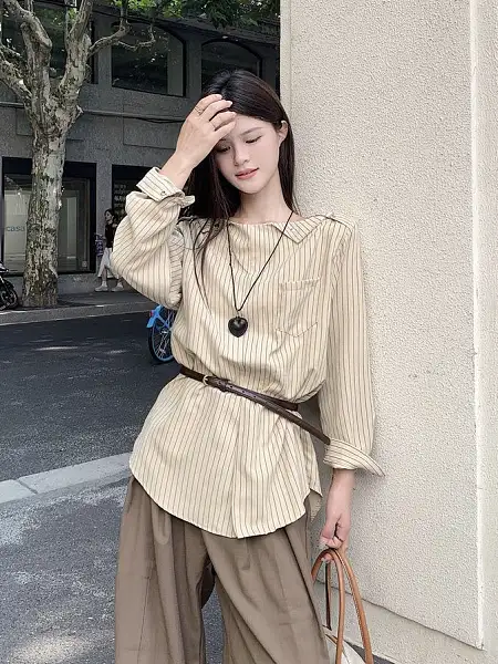 职业风姐姐衬衫（含腰带）