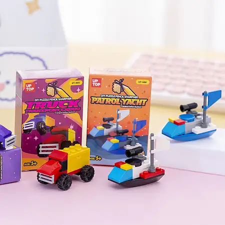 DIY puzzle pencil sharpener卡通卷笔刀积木