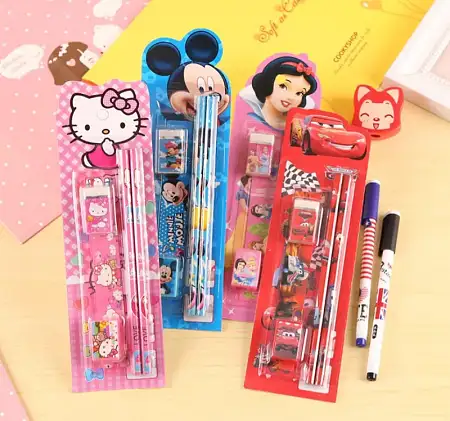 Disney kids stationary 5 pcs set迪士尼5件套文具组合