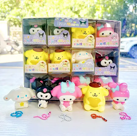 Sanrio squishy toy keychain三丽鸥捏捏乐挂件玩具