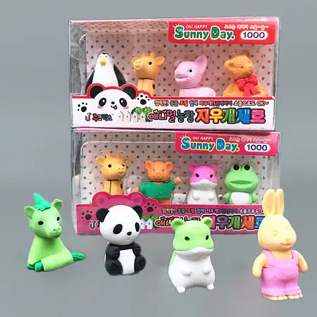 Animal eraser set小动物橡皮礼盒