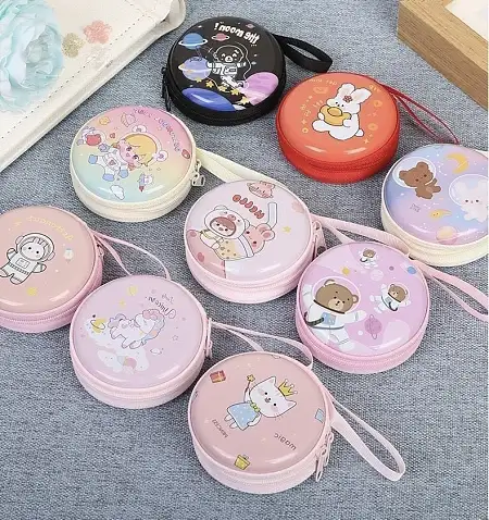 Round tin purse coin bag圆形零钱包