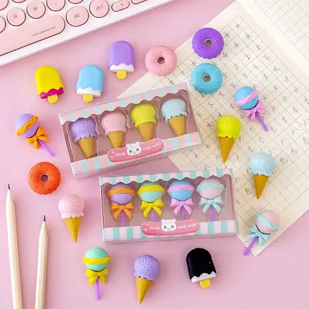 Dessert design eraser set甜品造型橡皮