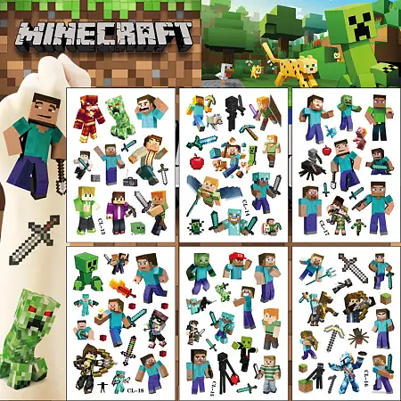 Mine craft tatoo sticker我的世界纹身贴纸