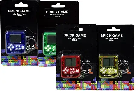 23 in 1 Mini brick game keychain keyring迷你游戏机挂件