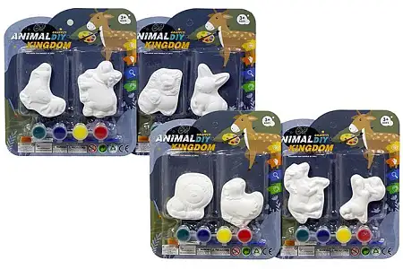 Animal kingdom DIY painting toy石膏填色玩具