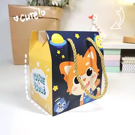 Cute design fox cat gift box卡通狐狸小猫礼盒