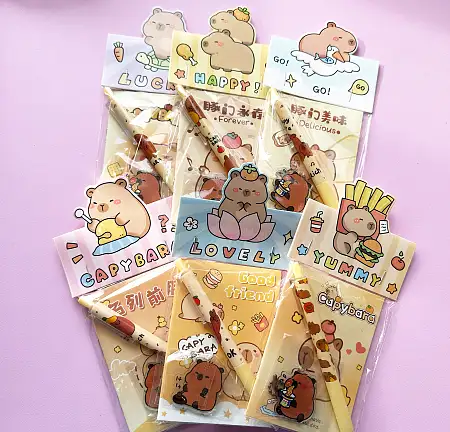 capybara special set卡皮巴拉特惠卡纸礼包