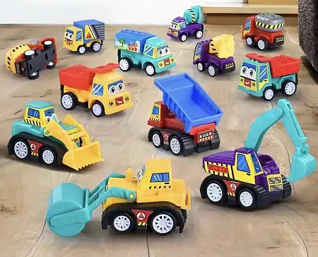 Cute mini pull back car迷你回力工程车
