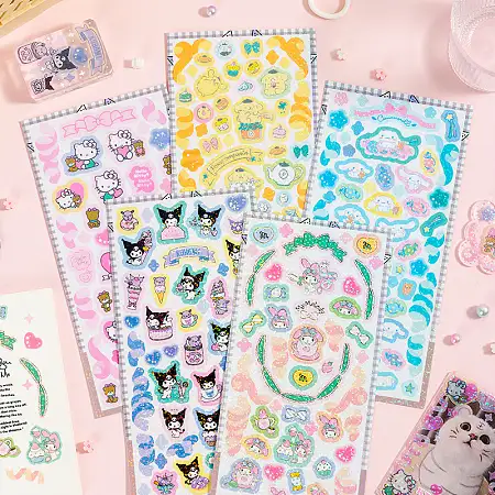 Sanrio laser dairy sticker三丽鸥镭射手账贴纸