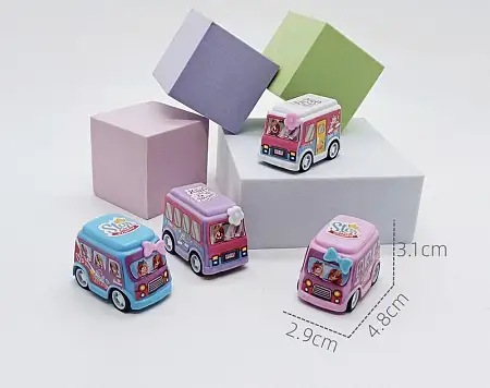 Mini bus pull back car迷你巴士回力小车