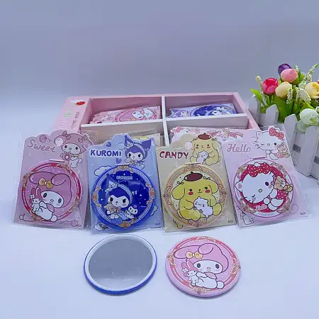 Sanrio round pocket mirror三丽鸥圆形随身镜