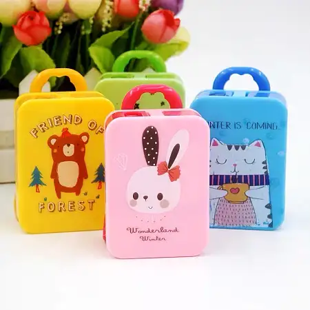 Mini suitcase eraser pencil sharpener迷你拉杆箱橡皮卷笔刀