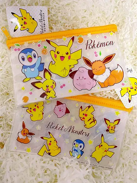Pokemon pikachu zip pvc bag皮卡丘pvc袋