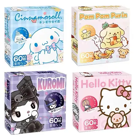 Cartoon stick 60pcs gift set卡通贴纸60张入贴纸礼盒