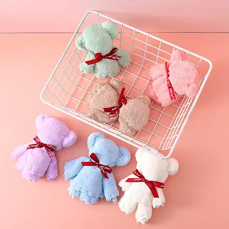 Little bear shape towel gift小熊造型毛巾