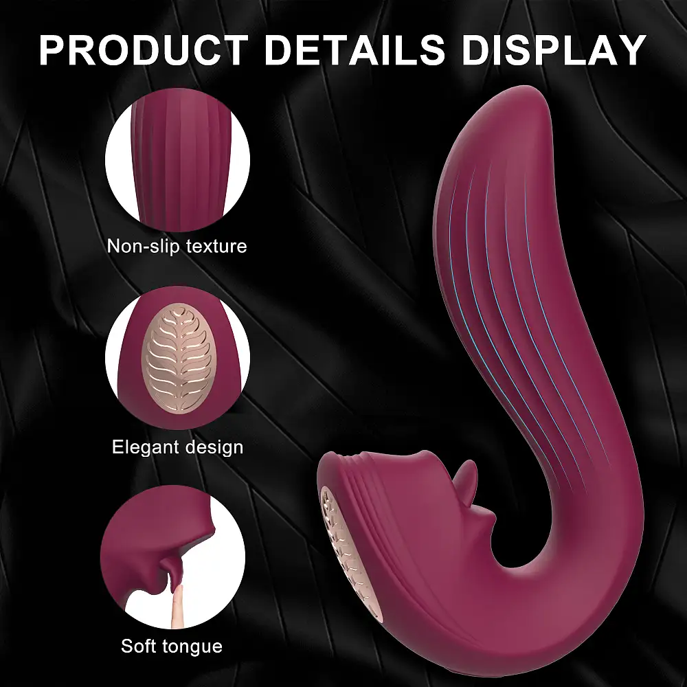 Vibrators - Silicone Licking Vibrator - Magenta 1pc