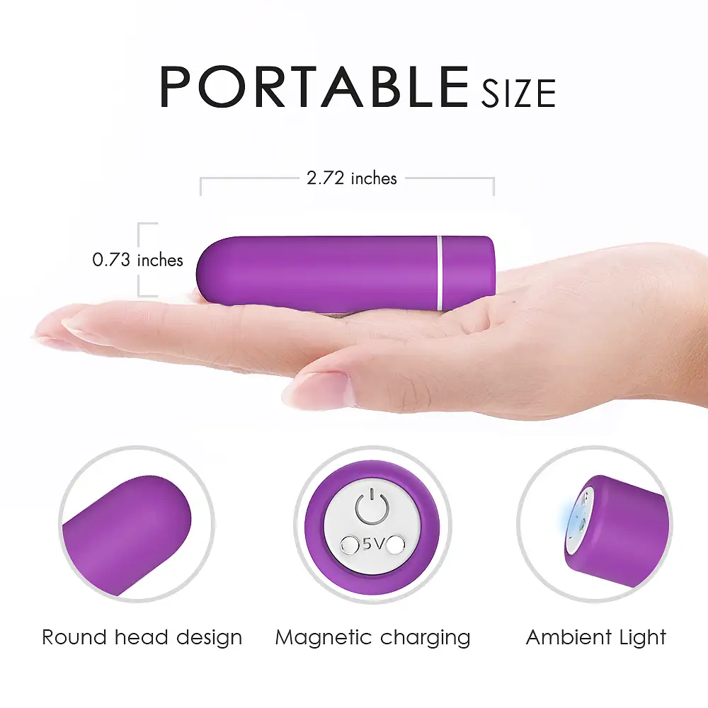 Vibrators Mini Bullet - Purple 1pc
