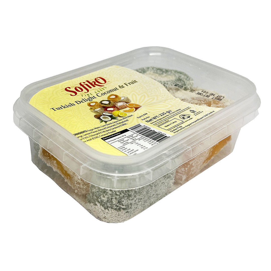SOFIKO COCONUT & FRUIT TURKISH DELIGHT 225G