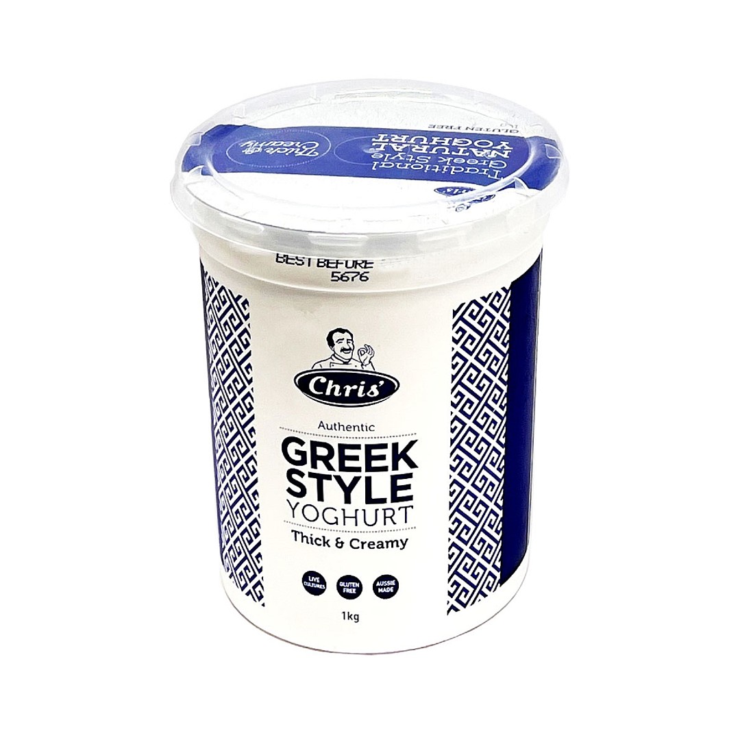 CHRIS' GREEK STYLE YOGHURT 1KG (6)