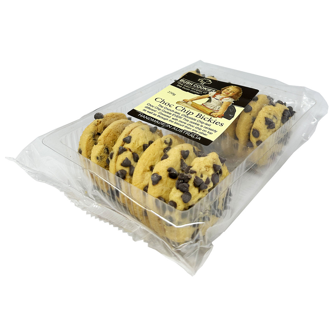 BUSH COOKIES CHOC CHIP BISCUIT 250G (12)