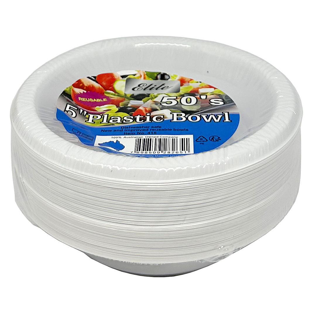 ELITE PLASTIC ROUND BOWL 5" X 50
