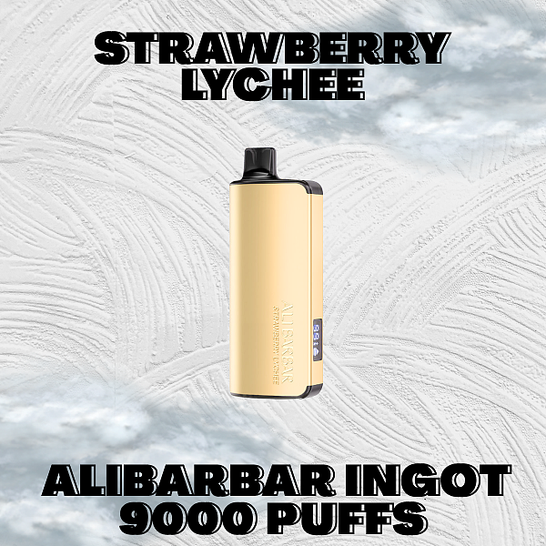 Alibarbar Ingot 9000 Puffs Strawberry Lychee