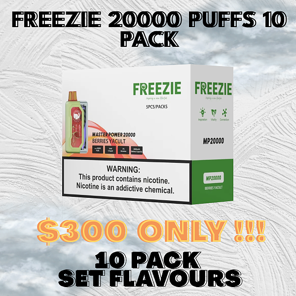 Freezie 20000 Puffs 10 Pack Set Flavours Bundle